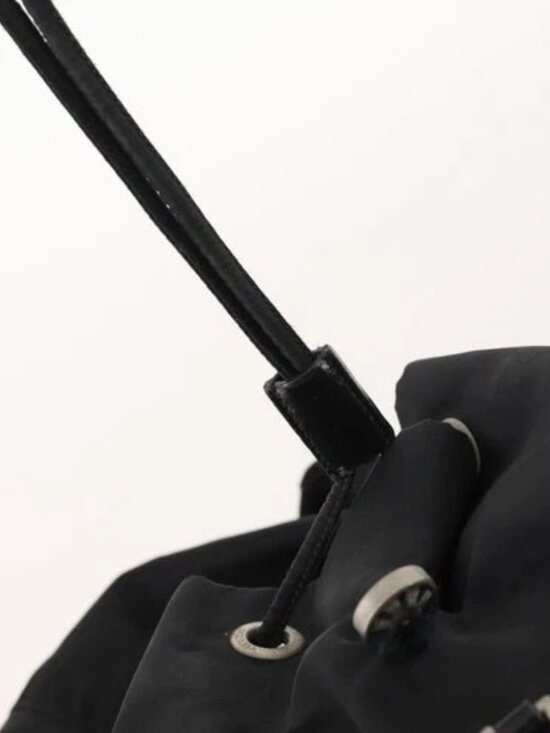 PRADA Backpack Nylon Black Silver Auth 171645 main image 15